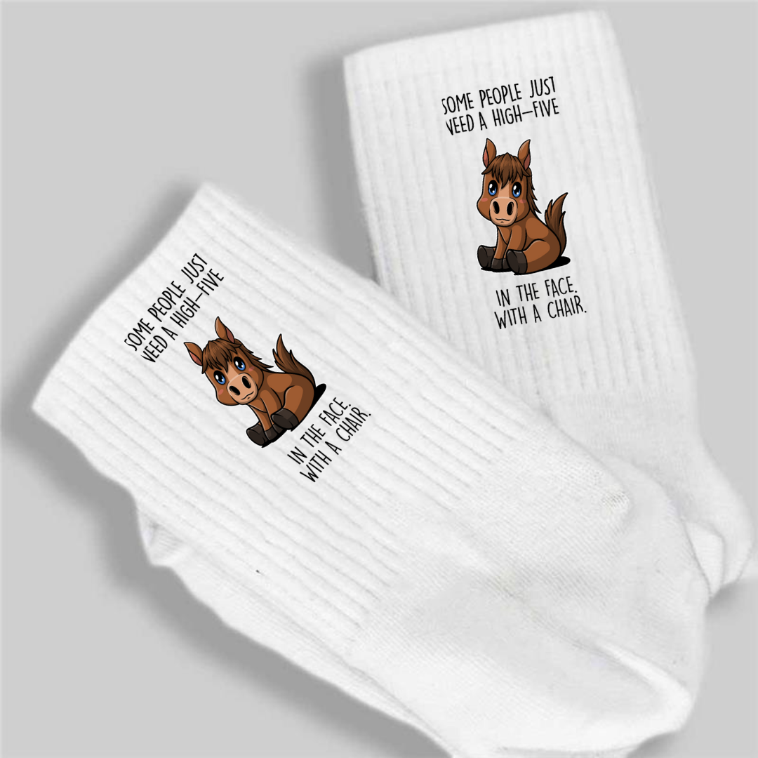 Some People just need a high-five - Crew Socks