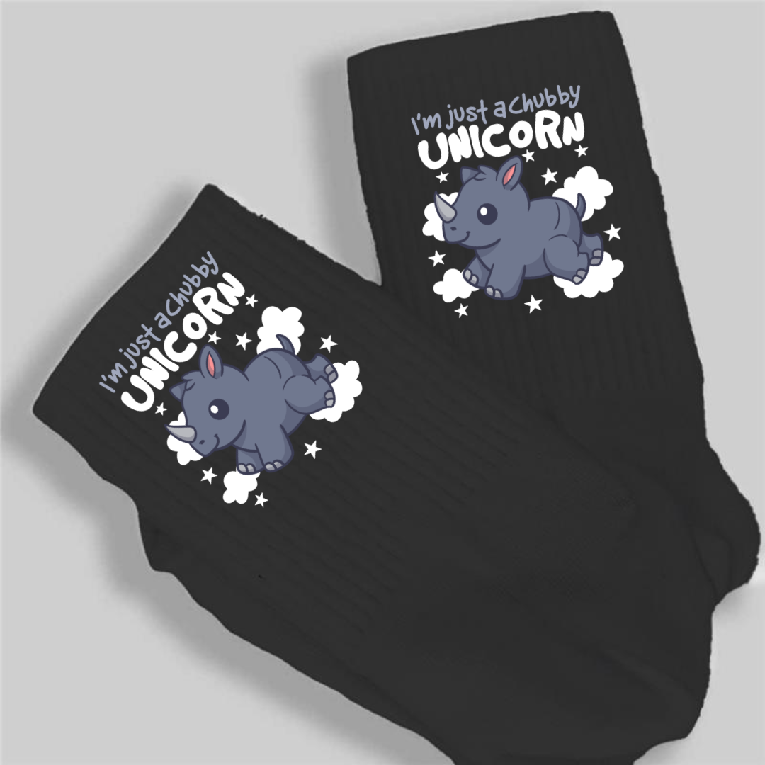 Im just a chubby unicorn - Crew Socks