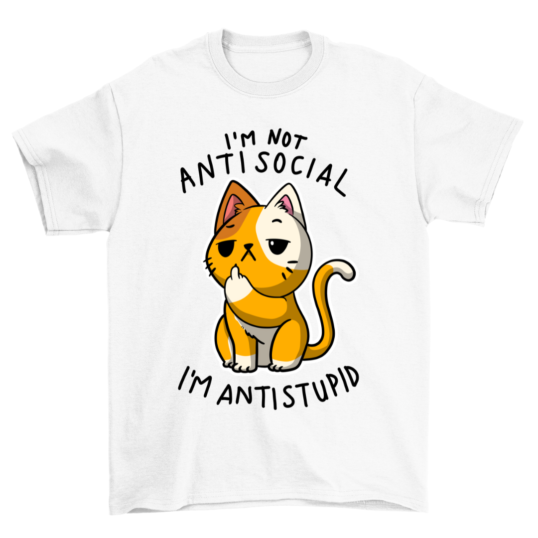 Antisocial Cat - Shirt Unisex