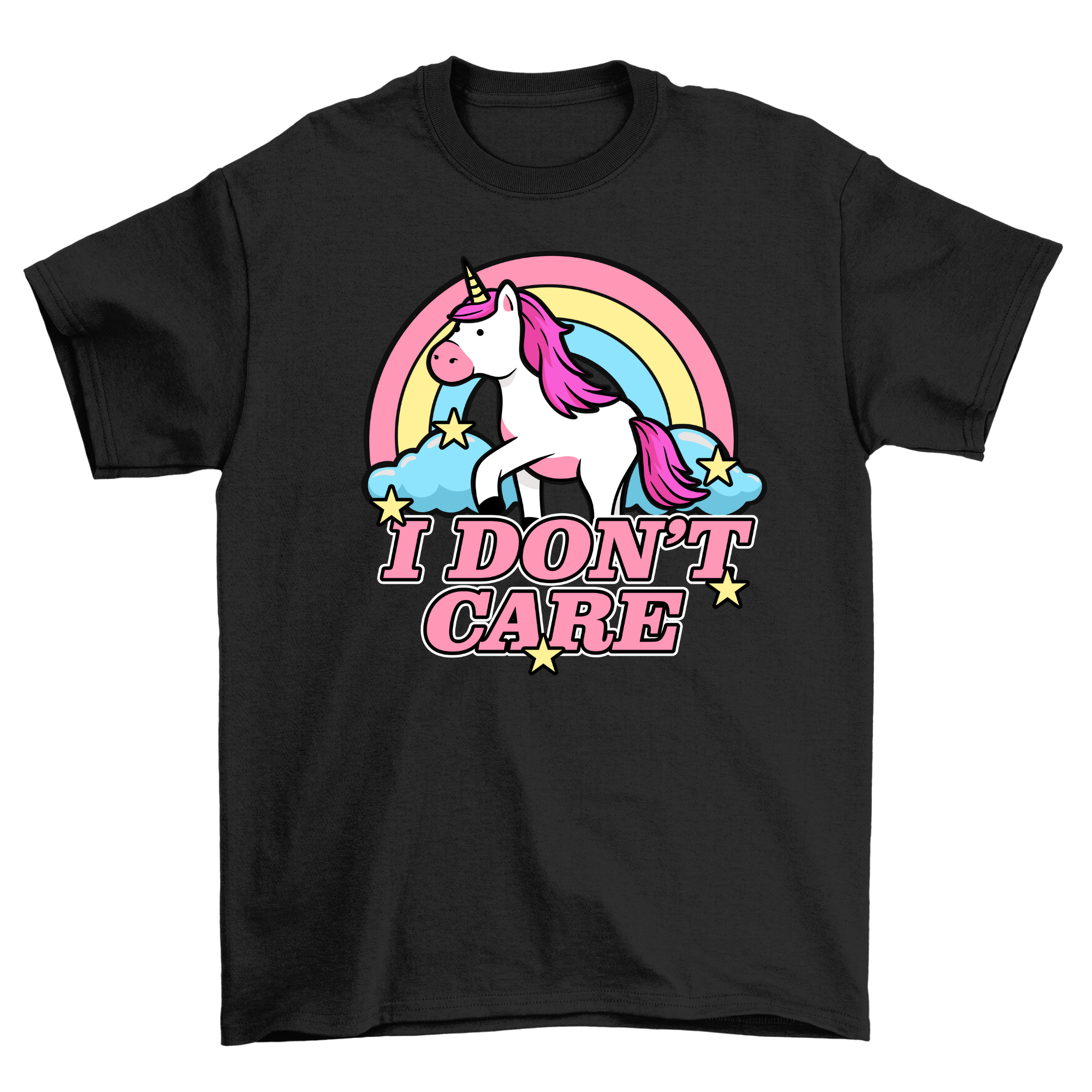 I Don't Care Unicorn - Shirt Unisex Frontprint