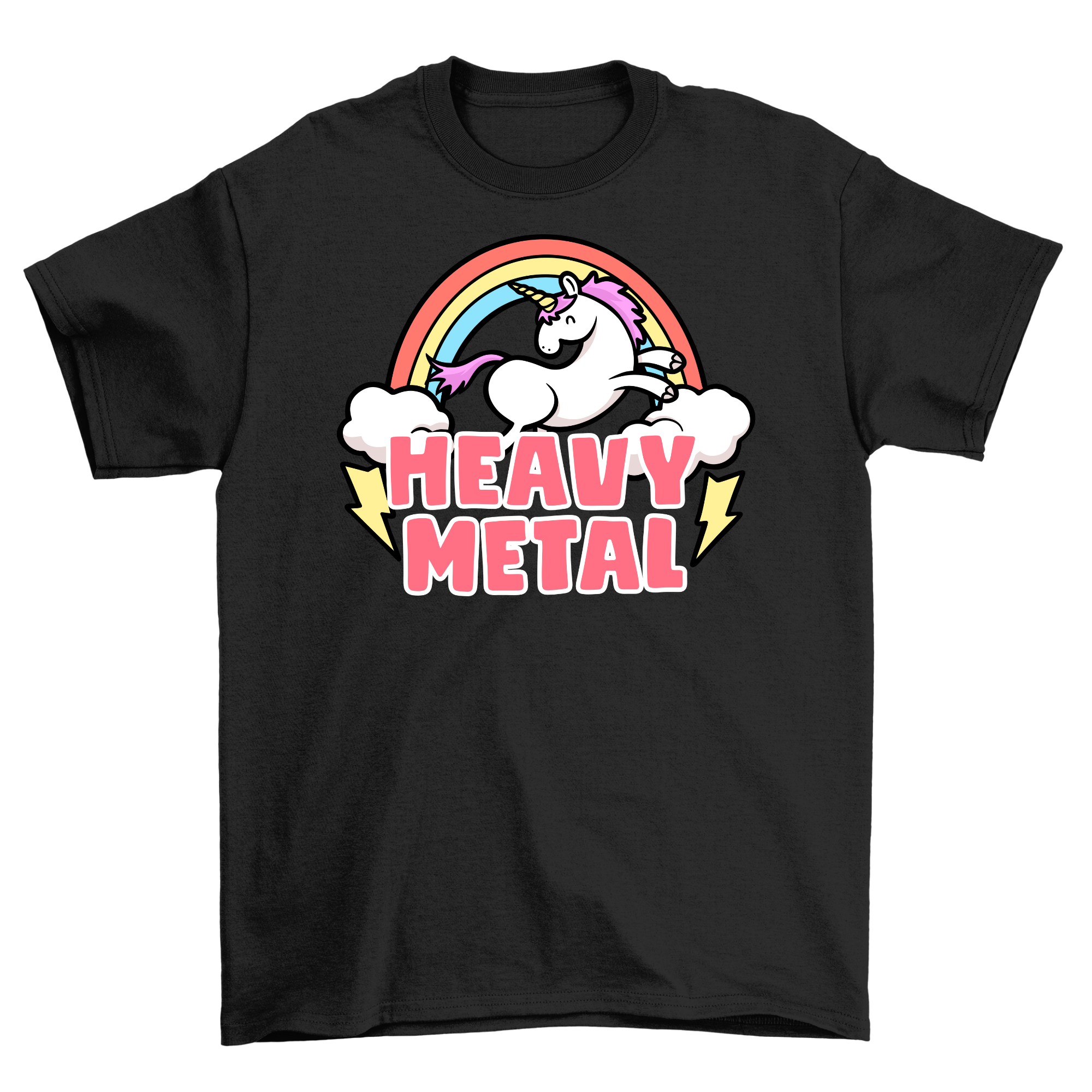 Heavy Metal Unicorn - Shirt Unisex Frontprint