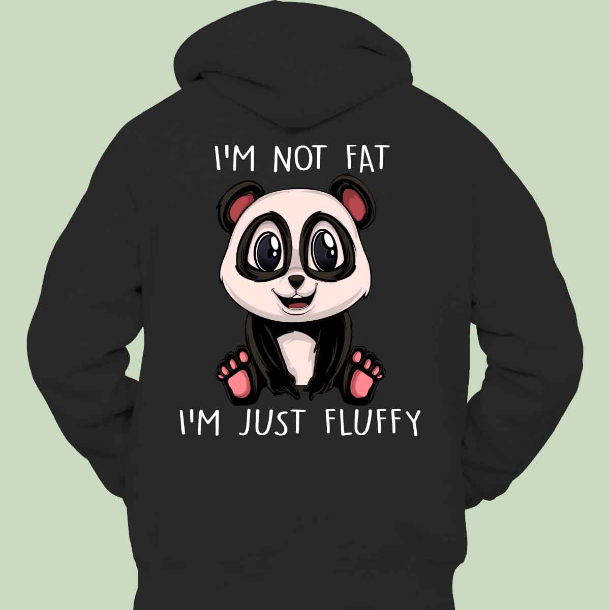 Fluffy Panda - Hoodie Unisex Backprint