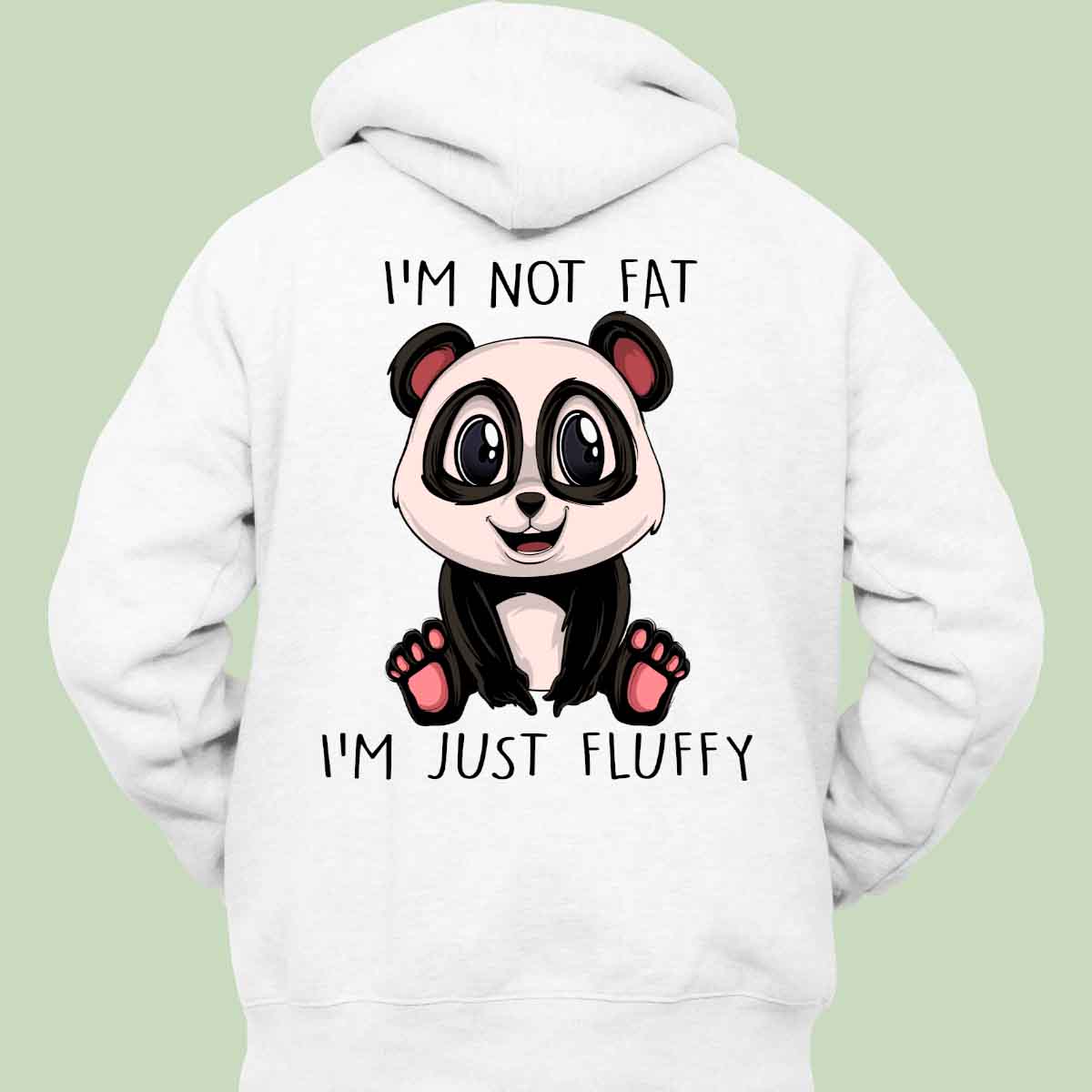 Fluffy Panda - Hoodie Unisex Backprint