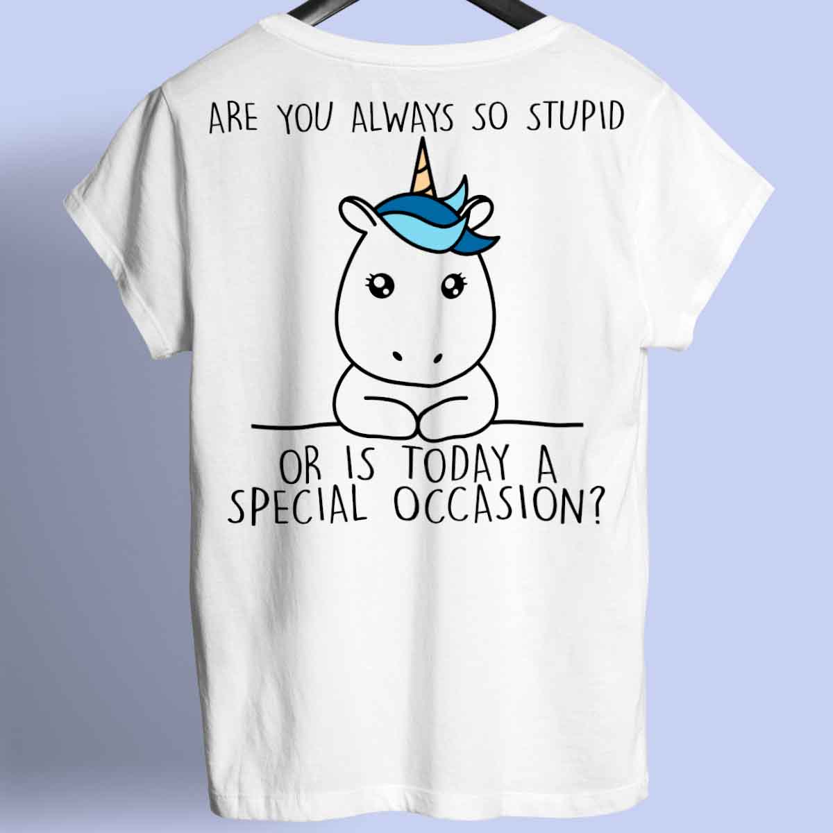 Occasion Simple Unicorn - Shirt Unisex Backprint