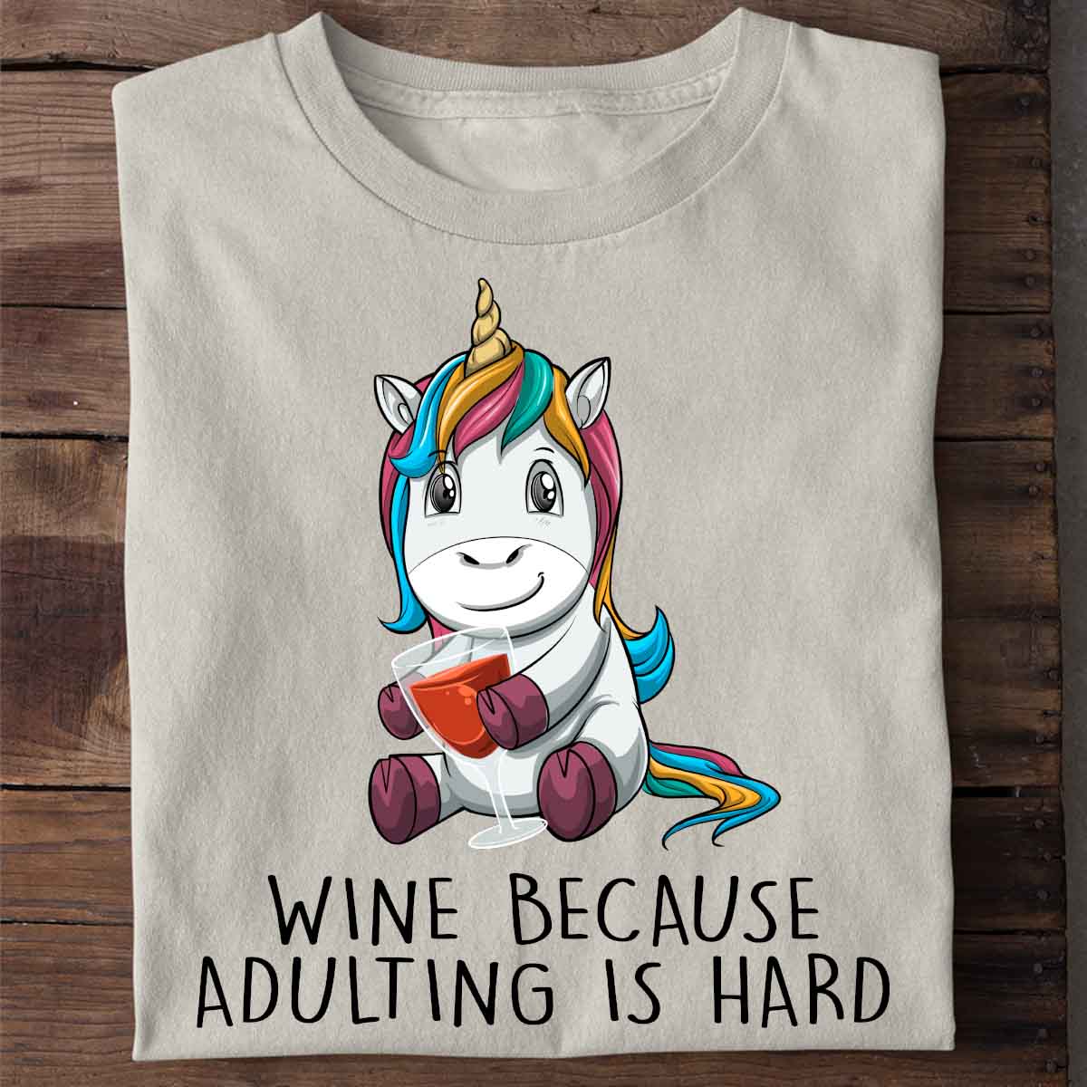 Adulting Winecorn - Shirt Unisex