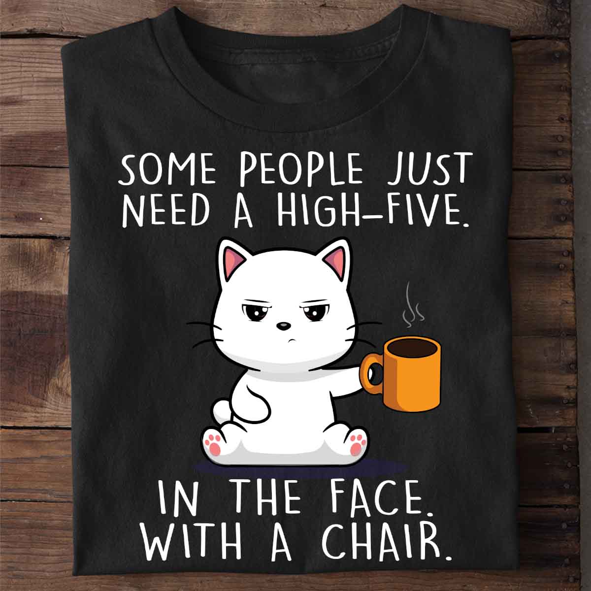 High-Five Cute Cat - Shirt Unisex