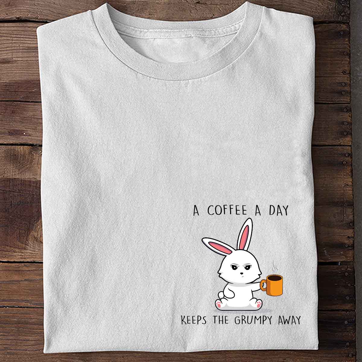 Grumpy Cute Bunny - Shirt Unisex Chest