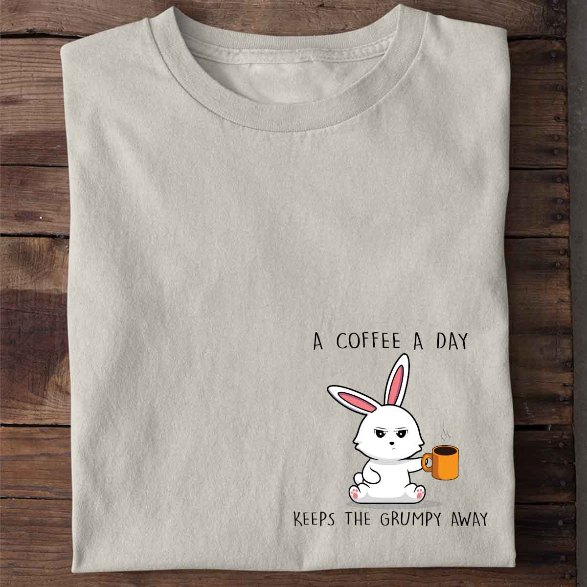 Grumpy Cute Bunny - Shirt Unisex Chest