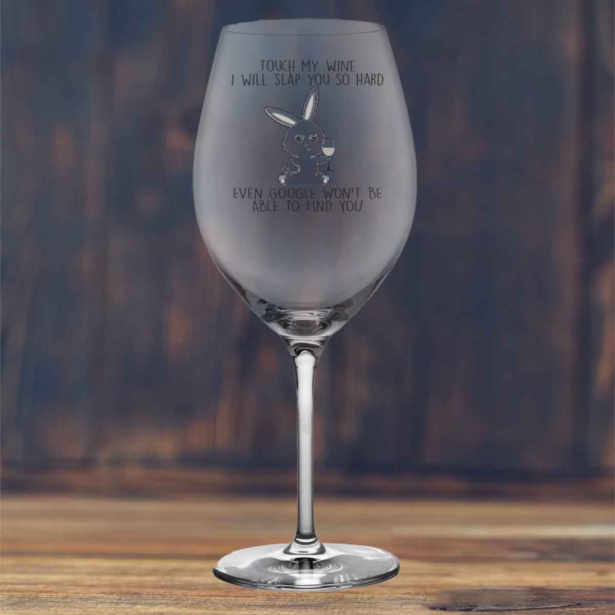 Wine Cute Bunny - Wine glass