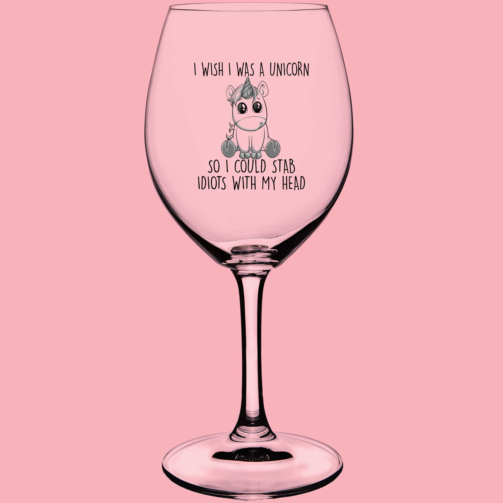 Wishing Unicorn - Wine glass