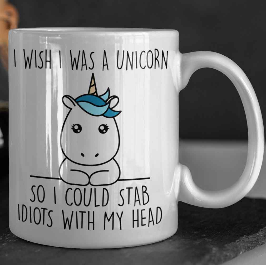 Wishing Simple Unicorn - Mug