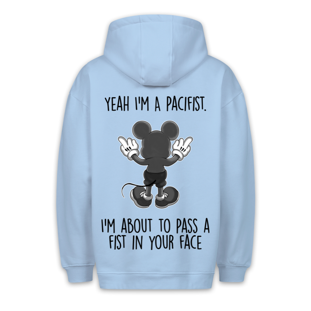 Pacifist Mouse - Hoodie Unisex Backprint