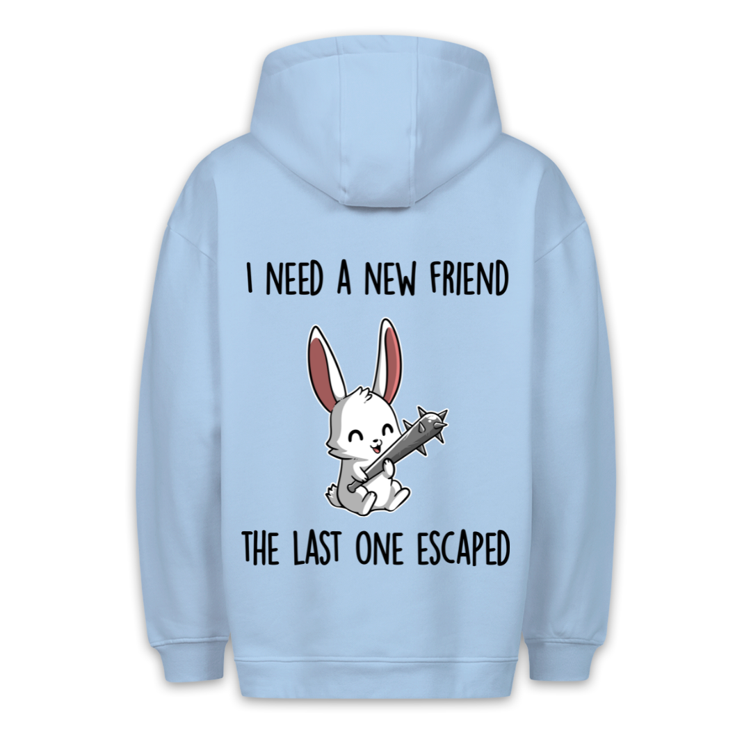 New Friend Bunny - Hoodie Unisex Backprint
