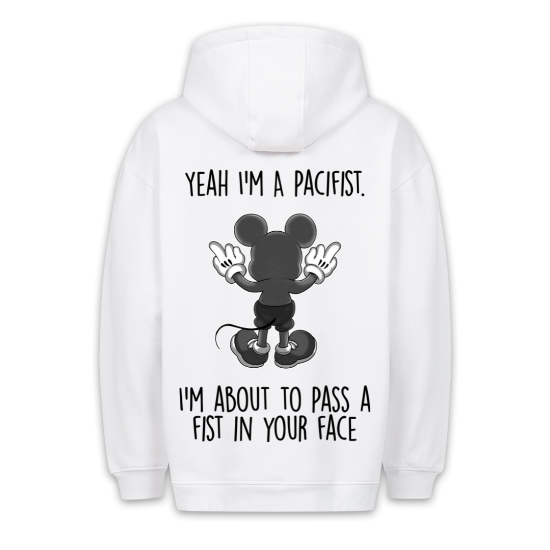 Pacifist Mouse - Hoodie Unisex Backprint