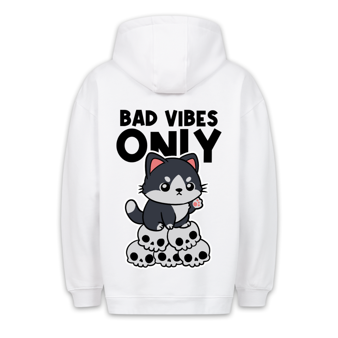 Bad Vibes Cat - Hoodie Unisex Backprint