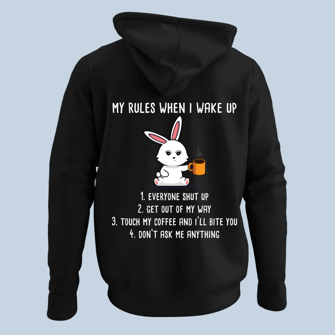 My Rules Bunny - Hoodie Unixes Backprint