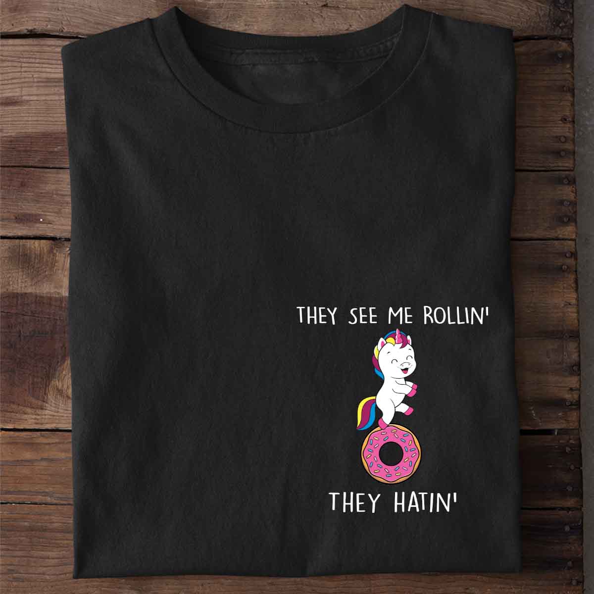 Rollin Unicorn - Shirt Unisex Chest