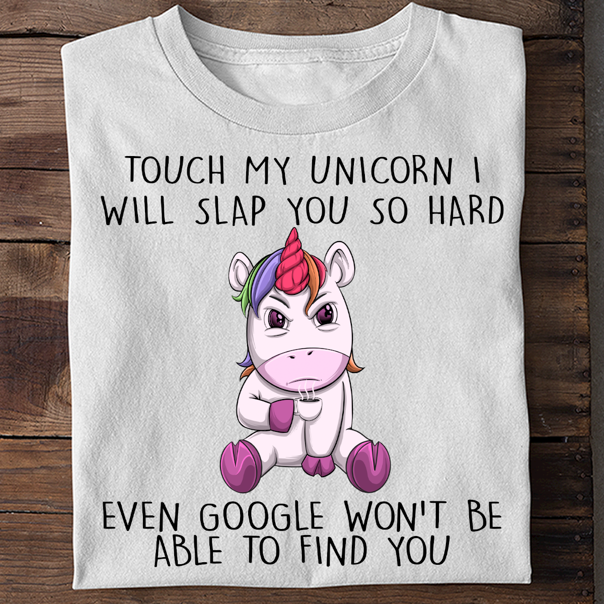 Google Angry Unicorn 2 - Shirt Unisex