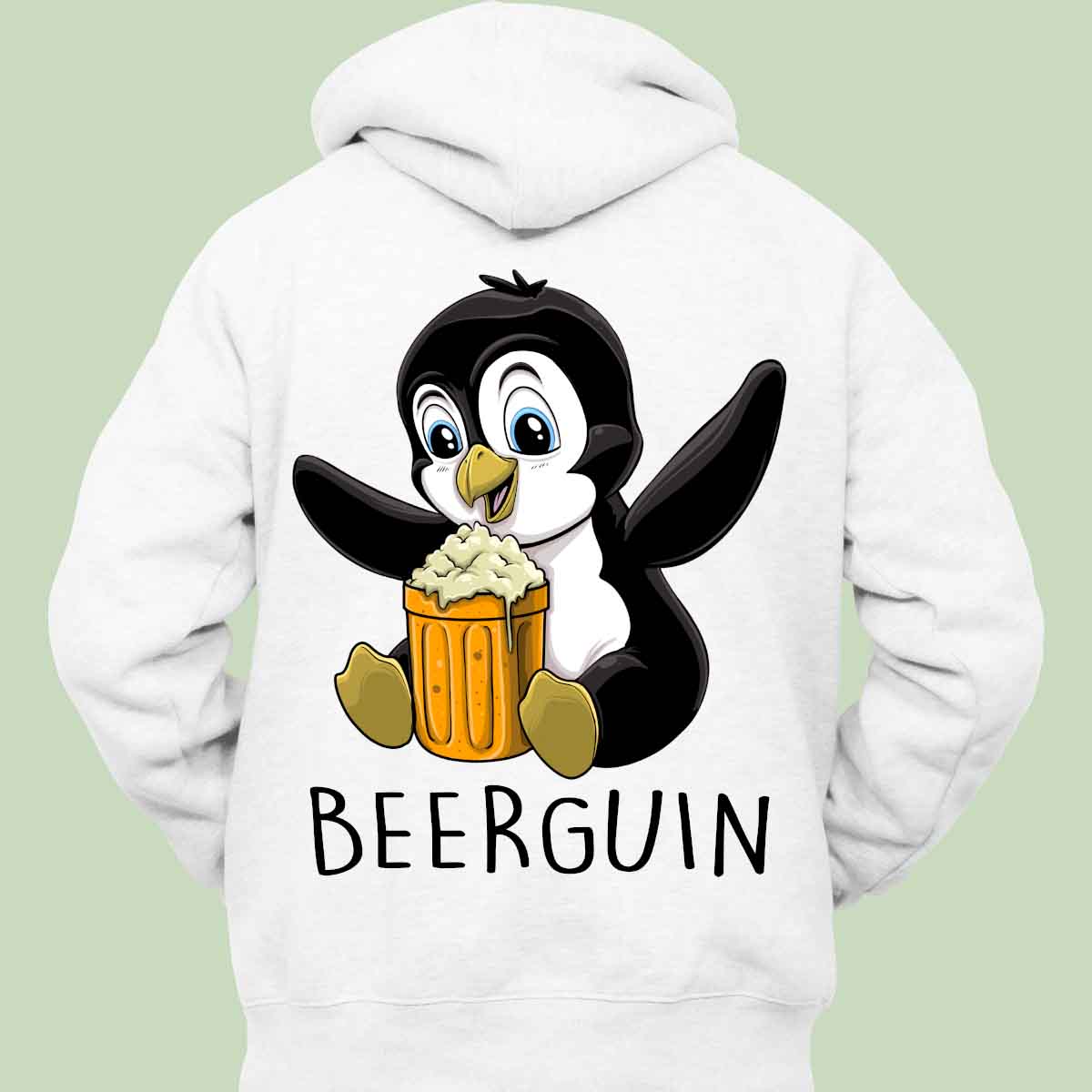 Beerguin - Hoodie Unisex Backprint
