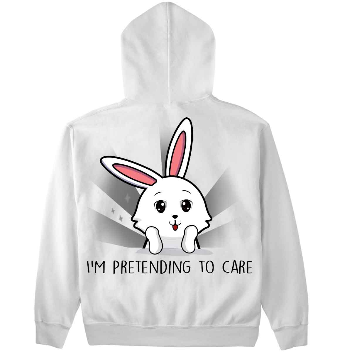 Caring Bunny - Premium Hoodie Backprint