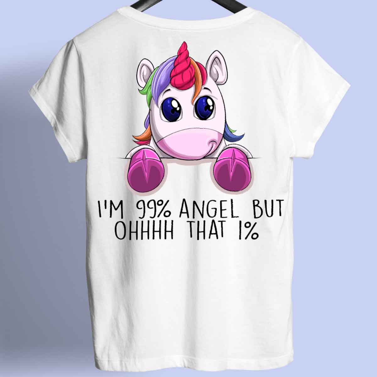 Angel Unicorn 3 - Shirt Unisex Backprint