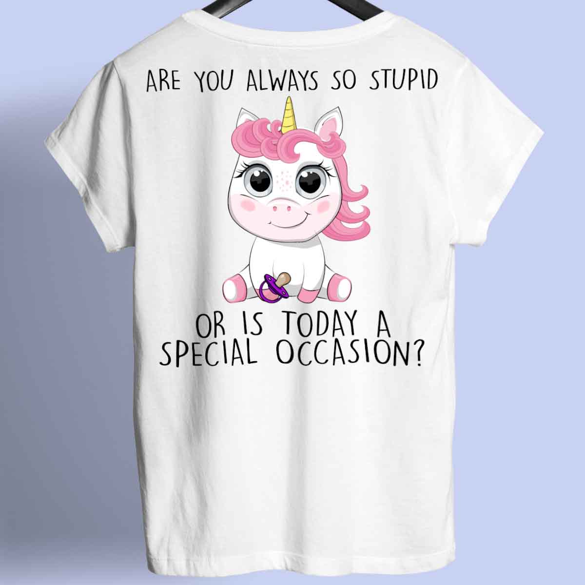 Occasion Baby Unicorn - Shirt Unisex Backprint