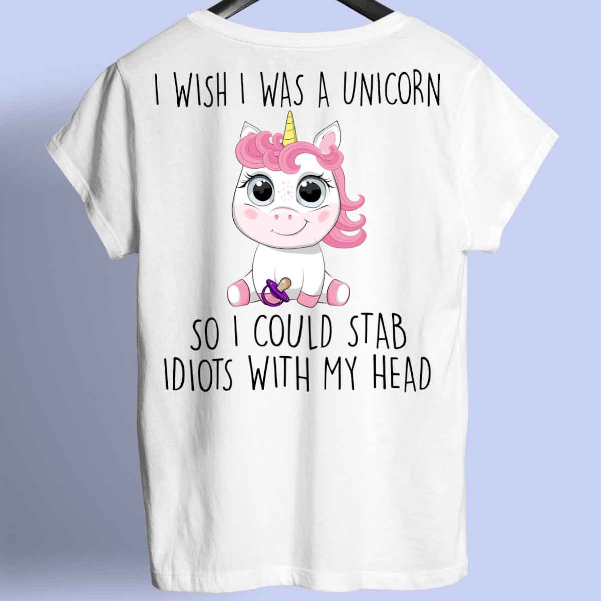 Wishing Baby Unicorn - Shirt Unisex Backprint
