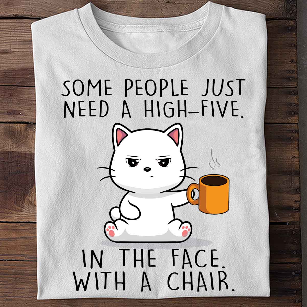 High-Five Cute Cat - Shirt Unisex